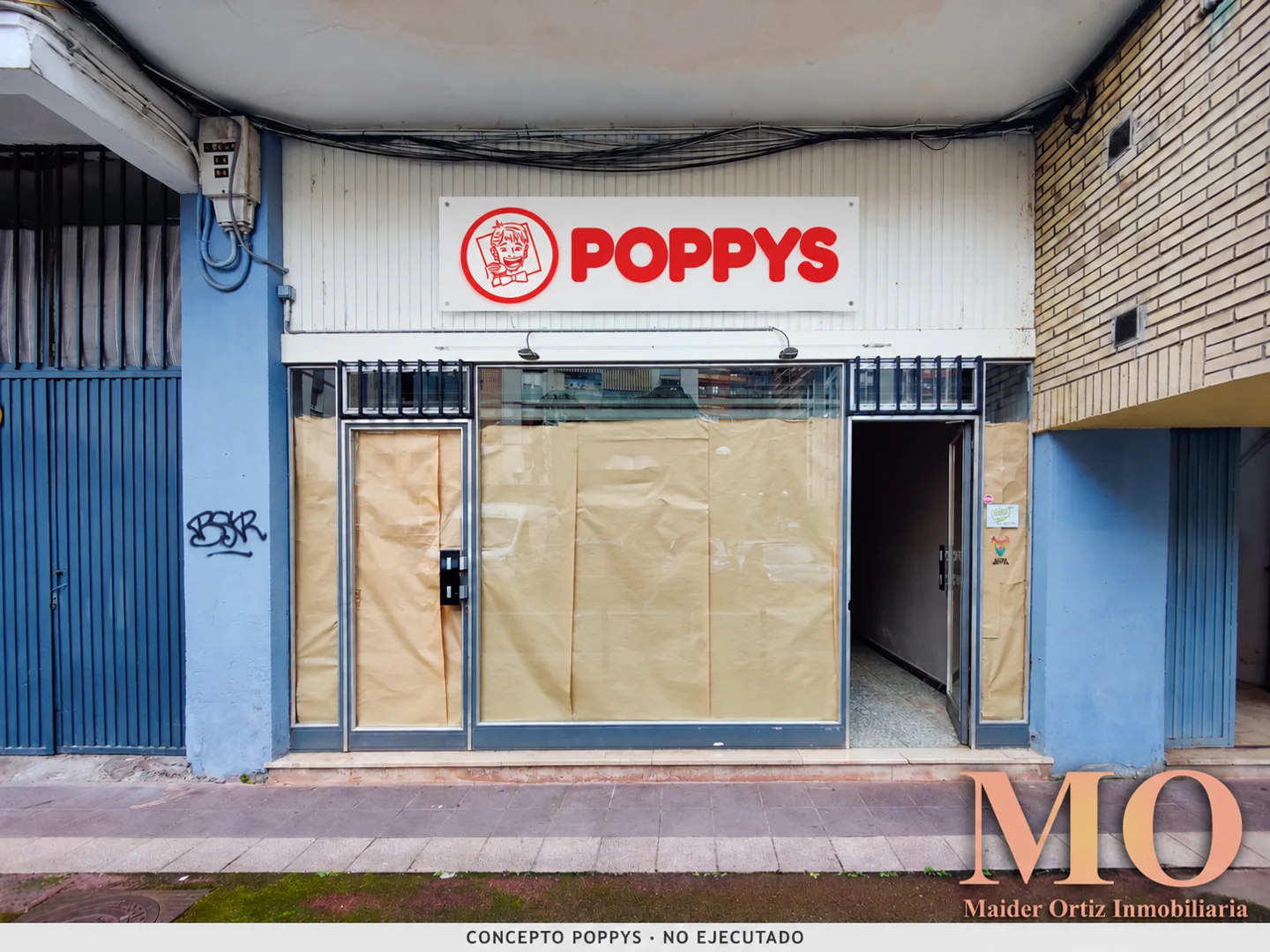 Aplicación conceptual POPPYS sobre la fotografía del inmueble anunciado
