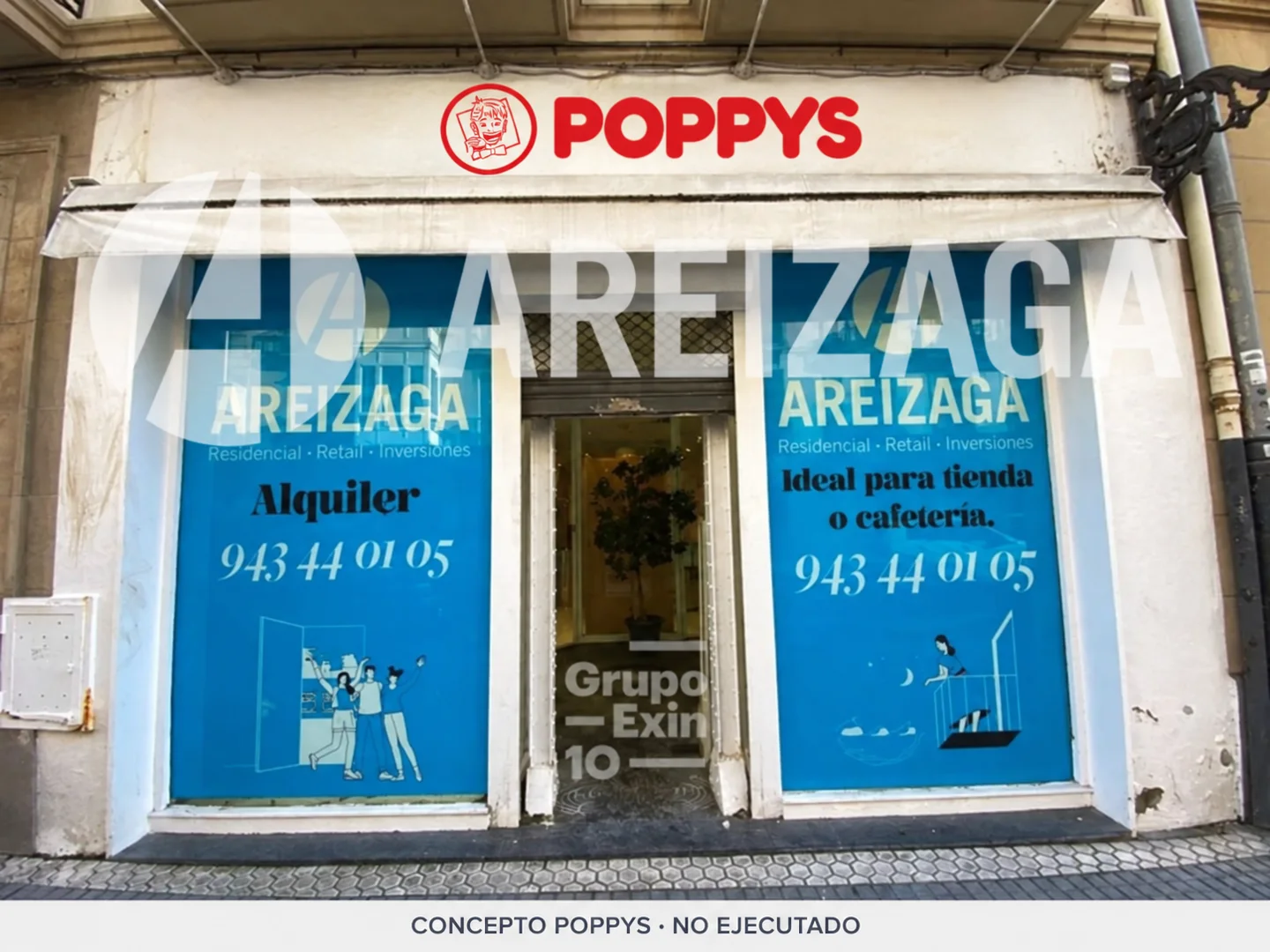 Aplicación conceptual POPPYS sobre la fotografía del inmueble anunciado