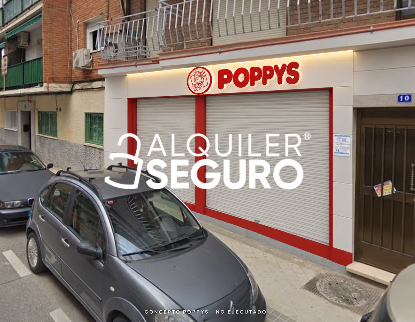 Aplicación conceptual POPPYS sobre la fotografía del inmueble anunciado